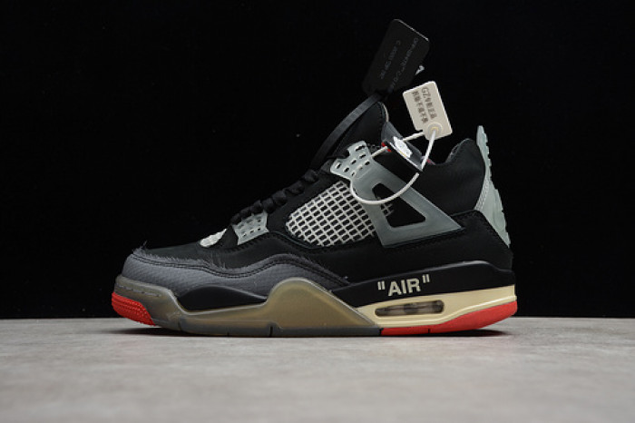 OF x Air Jordan 4 “Bred” CV9388-001
