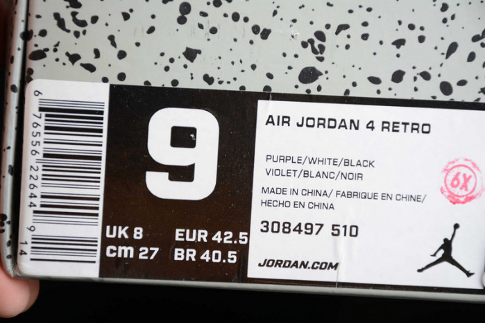 Travis Scott x Air Jordan 4 “Purple” 308497-510