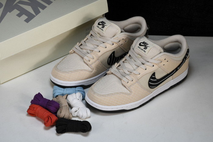 Albino & Preto x NK Dunk SB Low Pro QS“Pearl White”   FD2627-300