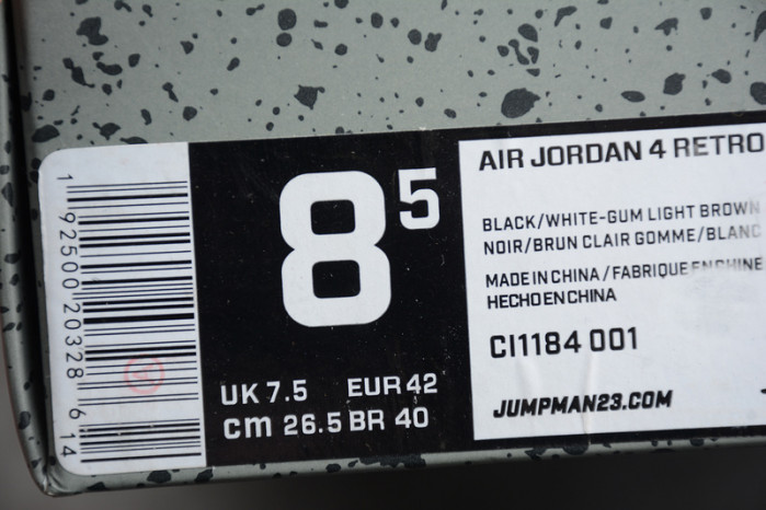 AIR JORDAN 4 RETRO BLACK CI1184-001