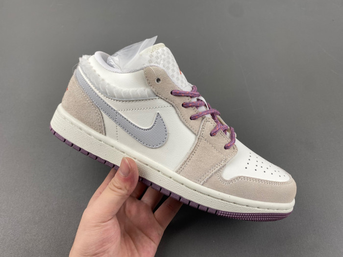 Air Jordan 1 Low GS SAIL LEGEND LIGHT BROWN VIOLET DUST NEUUTRAL GREY FQ8094-100