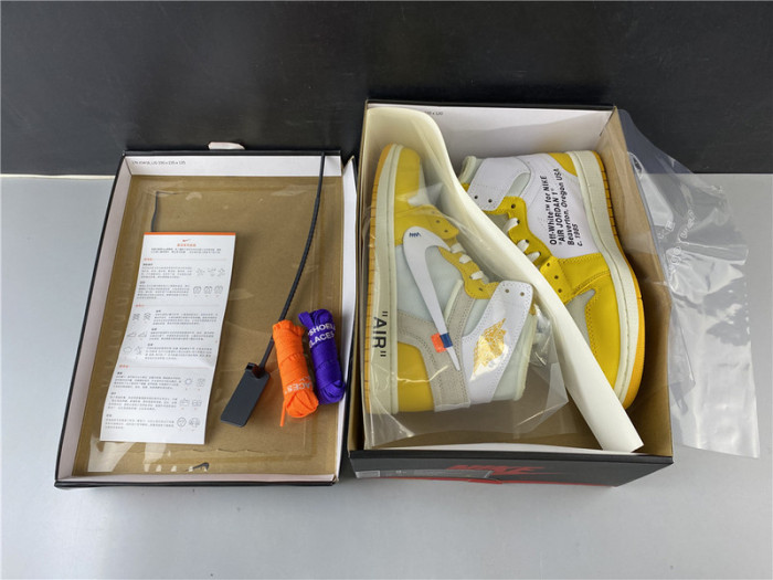 AIR JORDAN 1 X OF NRG WHITE YELLOW AQ0818 149